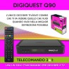 Digiquest Decoder Tivùsat Q90 On demand 4K, doppio tuner, DVB-T2, DVB-S2, Funzione REC, inclusa Tessera Tivusat 4k